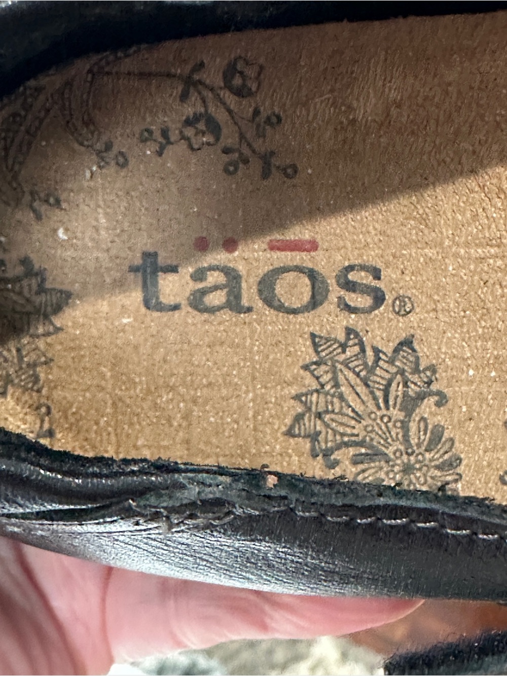 Taos Ta Dah Black Leather Mary Jane Flats Orthotic Comfort Shoes Size 7W - Picture 5 of 6